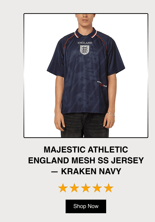 Majestic Athletic England Mesh SS Jersey - Kraken Navy