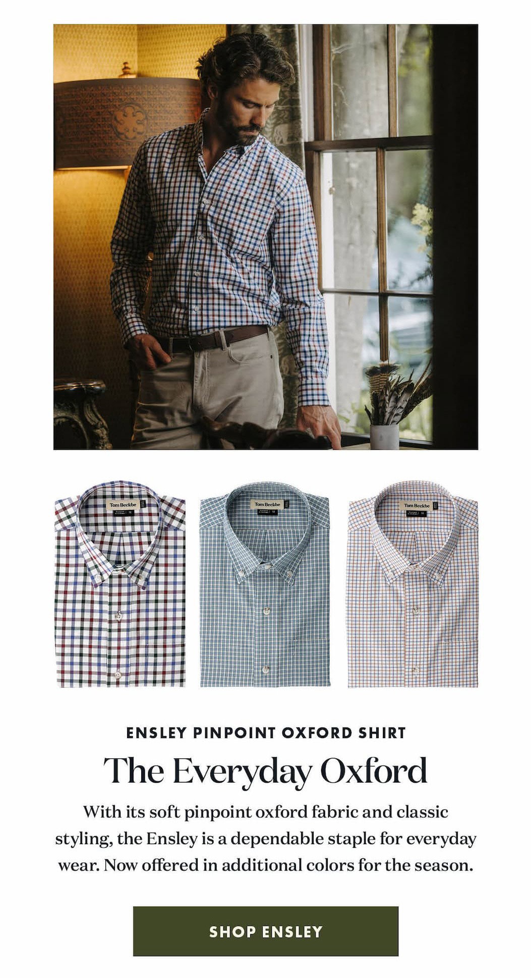 Ensley Pinpoint Oxford Shirt
