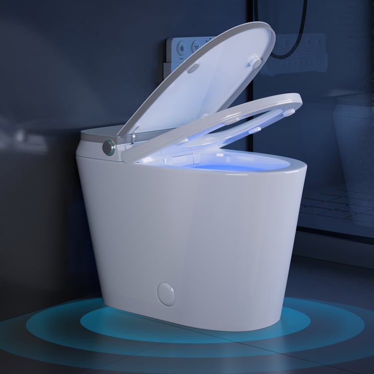 Hynova AX9 Smart Bidet Toilet with Powerful Flush, Built-in Tank, Foam Shield, 1.28 GPF