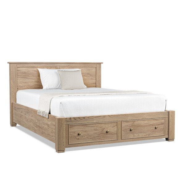 Image of Richmond Smoked Oak Finish Storage King-size Bed