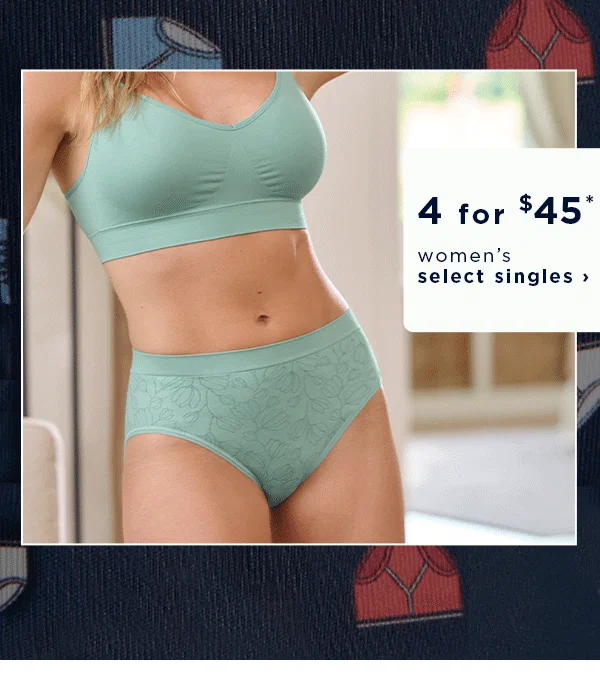4 for $45 women's select singles