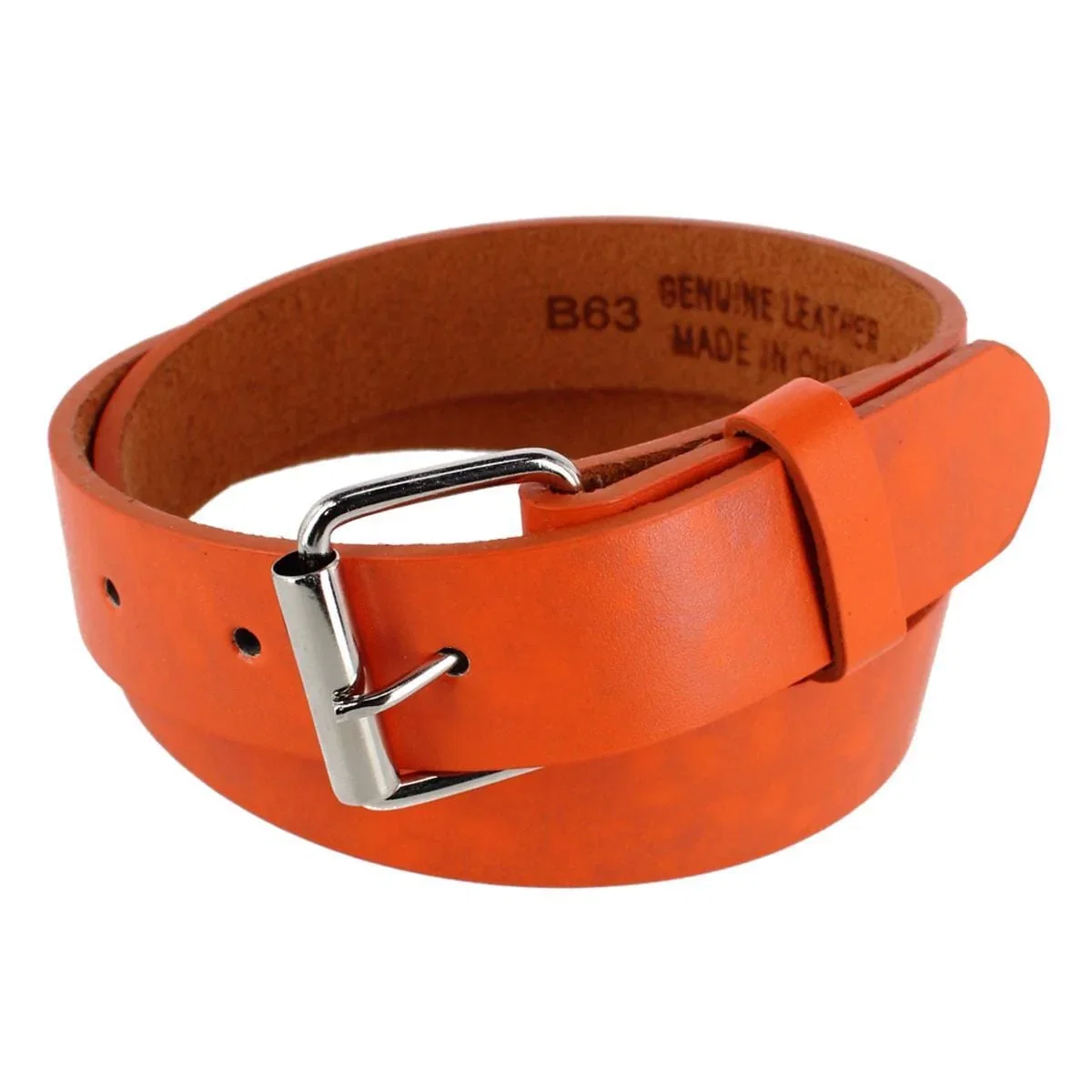 Image of CTM® Kids' Solid Bold Color Belt with Roller Buckle