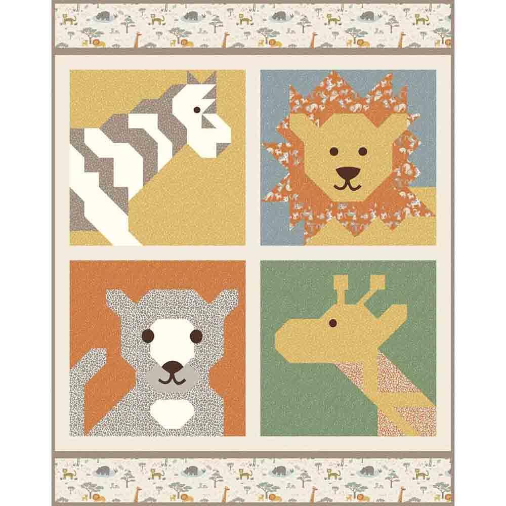 Image of Safari on the Savannah - Coach House Designs - Leo & Savannah by Deena Rutter - Riley Blake Designs - Box Quilt Kit