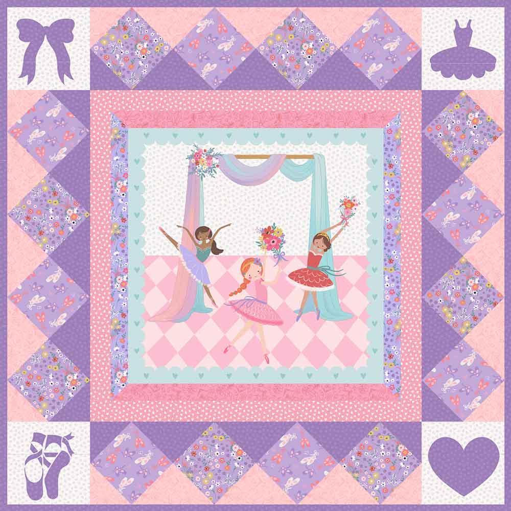 Image of Ballerina Twirl - Lisa Swenson Ruble - Twirling Tutus by Whistler Studios - Windham Fabrics - Two Quilts Kit