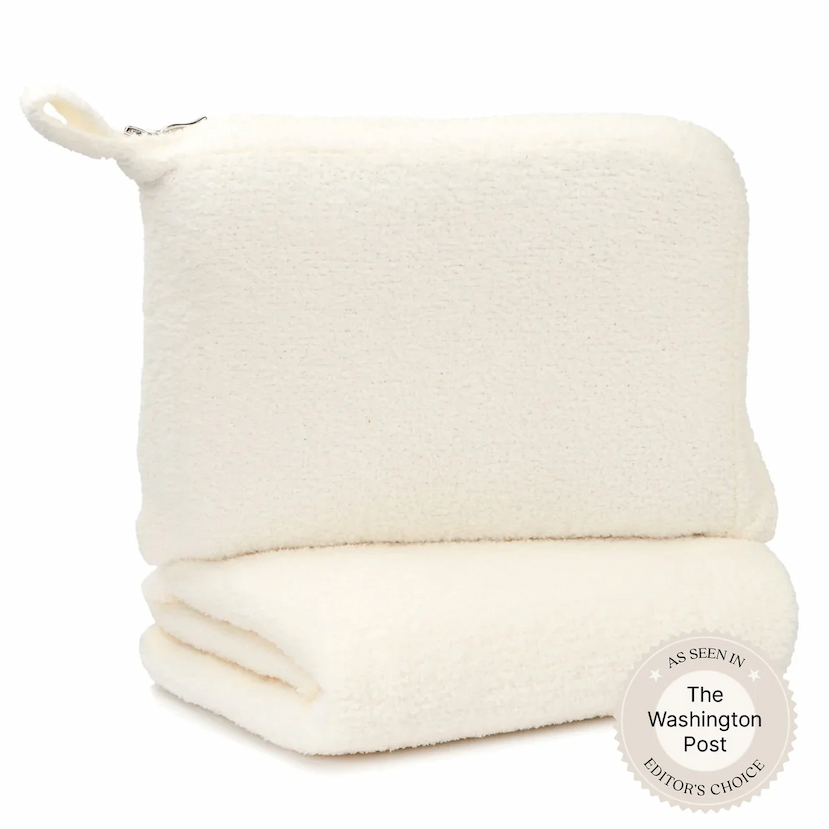 Solid Travel Blanket in Creme