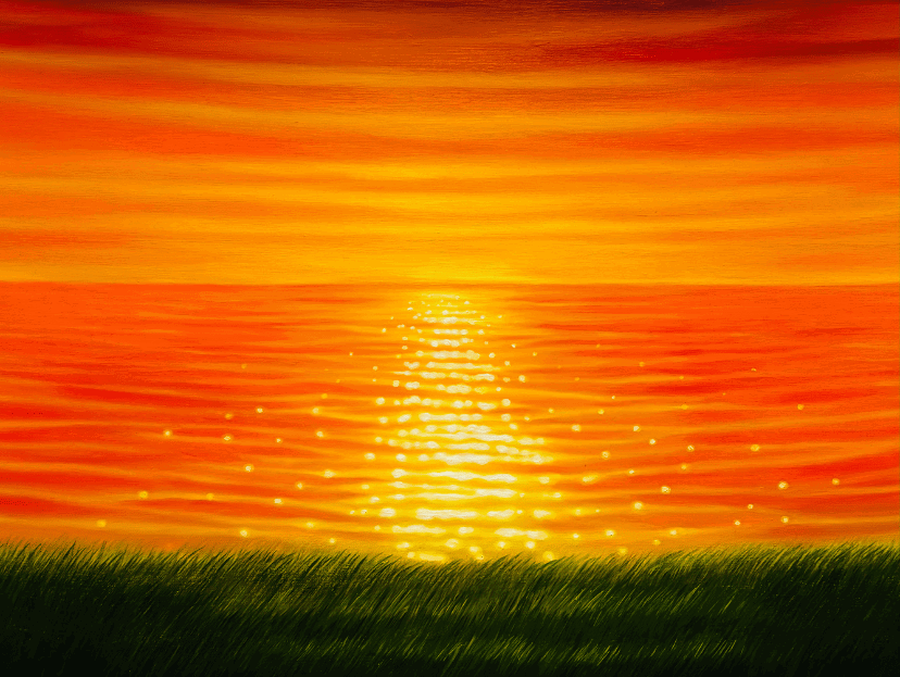 Sunset painting orange