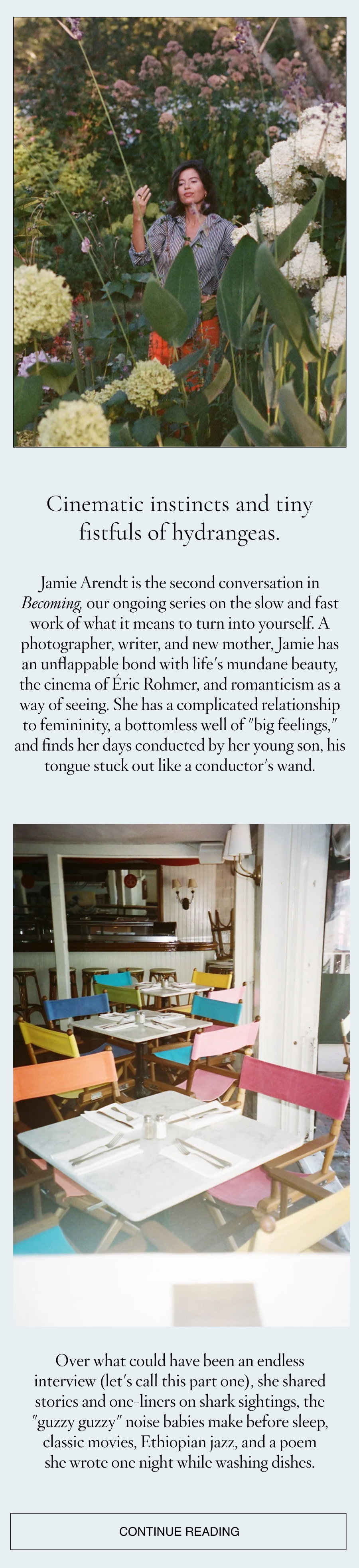 Jamie Arendt is the second conversation in our series, Becoming.