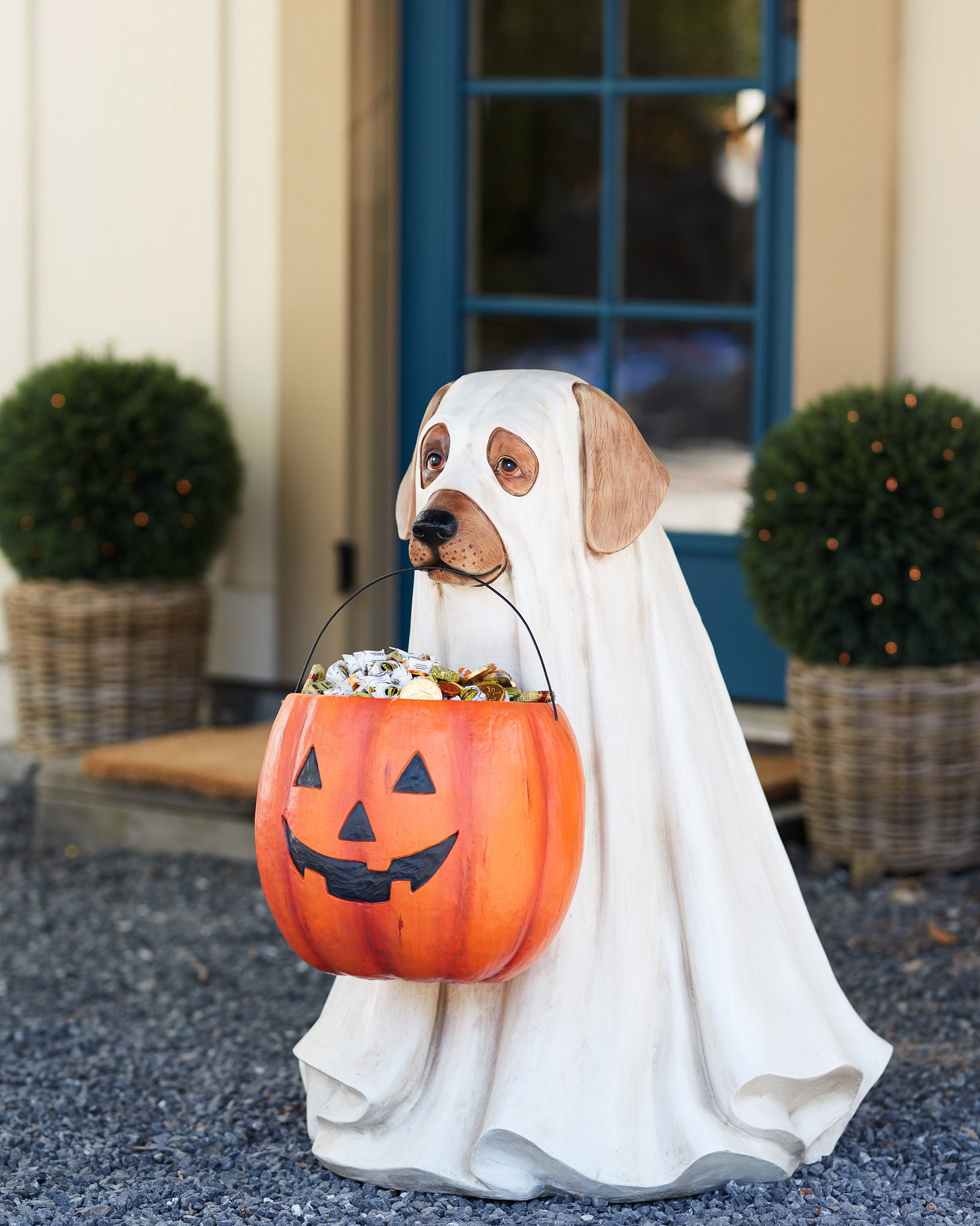 Image of Outdoor Life-Size Ghost Dog Candy Bowl