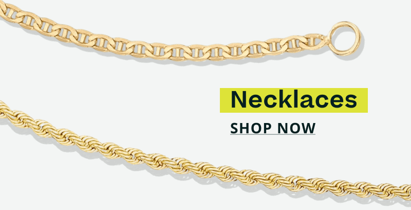 Flat-linked gold chain & rope chain. Necklaces. Click here to shop now