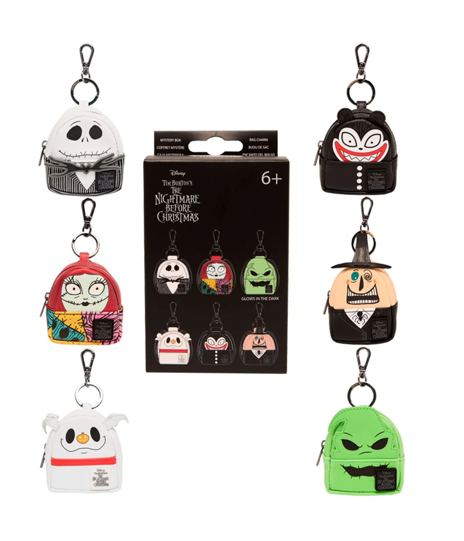 Image of Loungefly The Nightmare Before Christmas Cosplay Mystery Mini Backpack Keychain Charm