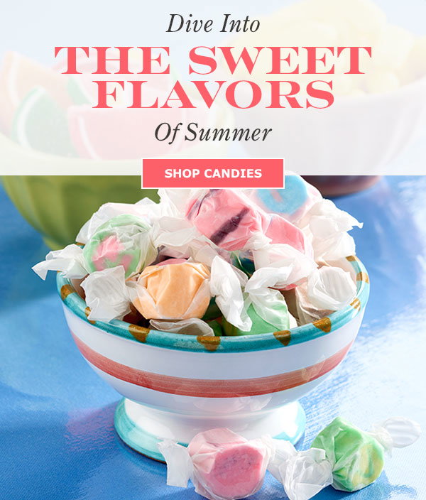 Dive Into the Sweet Flavors of Summer. Shop Candies. Saltwater Taffy, Two 14 oz. Bags