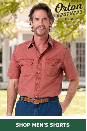 Shop Men's Shirts. Orton Brothers Solid Washed-Canvas Short-Sleeve Shirt