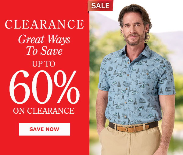 Clearance. Great Ways to Save Up to 60% On Clearance. Save Now. Sale: Men's Printed Short-Sleeve Chambray Shirt