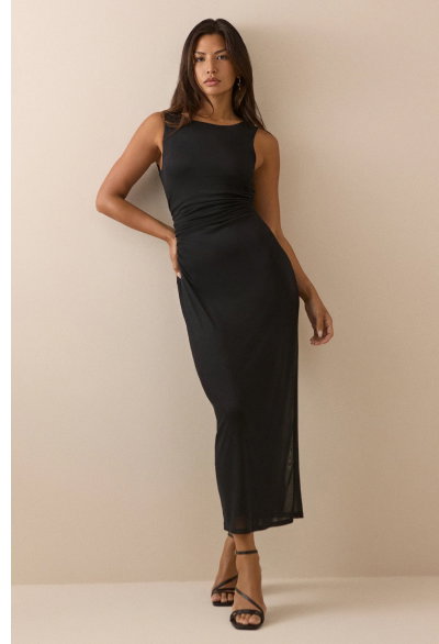 Black Jersey Margot Midi Dress