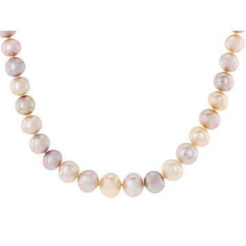 Genusis™ Multi-Color Cultured Freshwater Pearl Rhodium Over Sterling Silver 18 Inch Strand