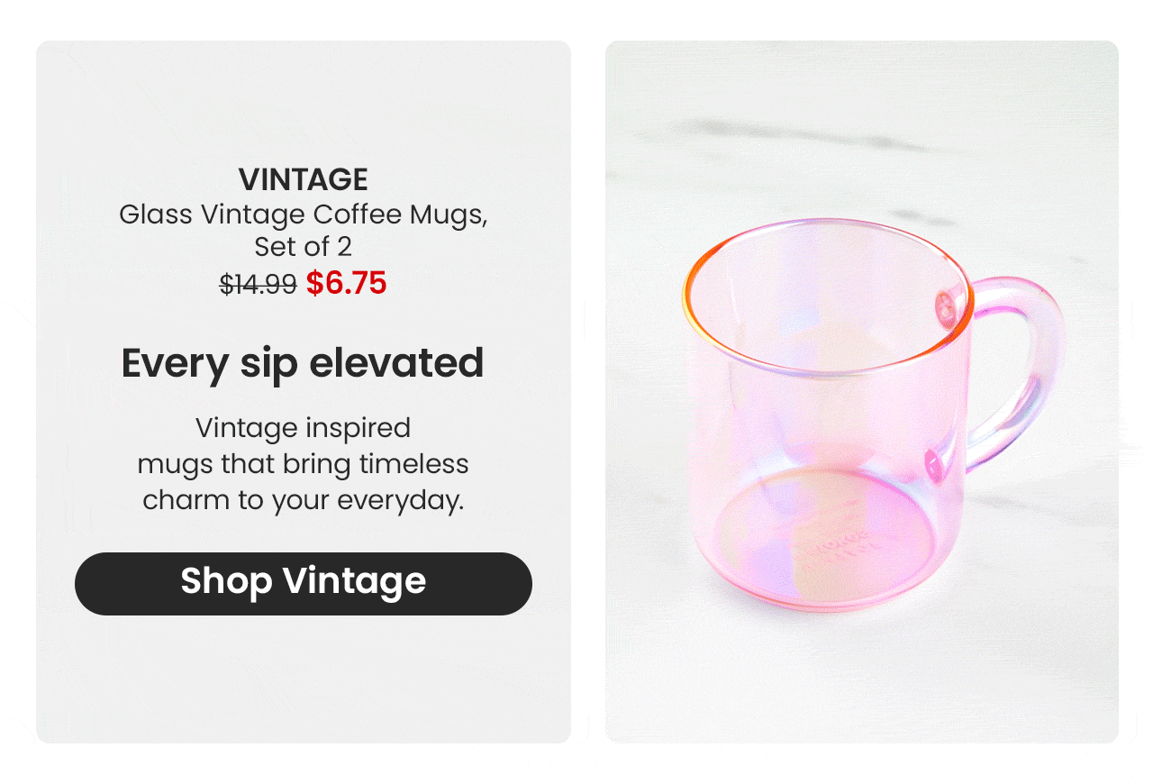 Vintage glass coffee mugs.