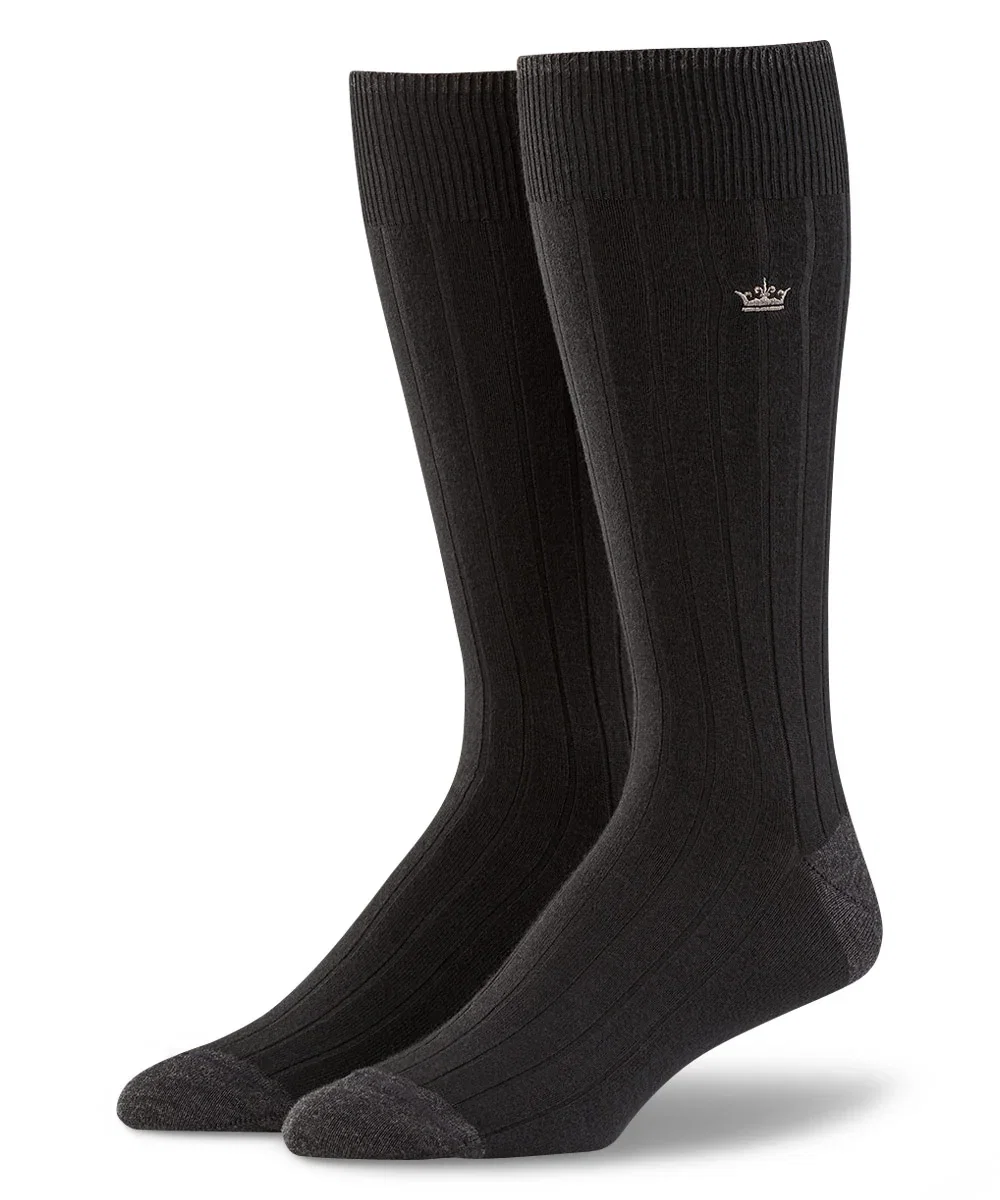 Peter Millar Solid Ribbed Cotton Socks