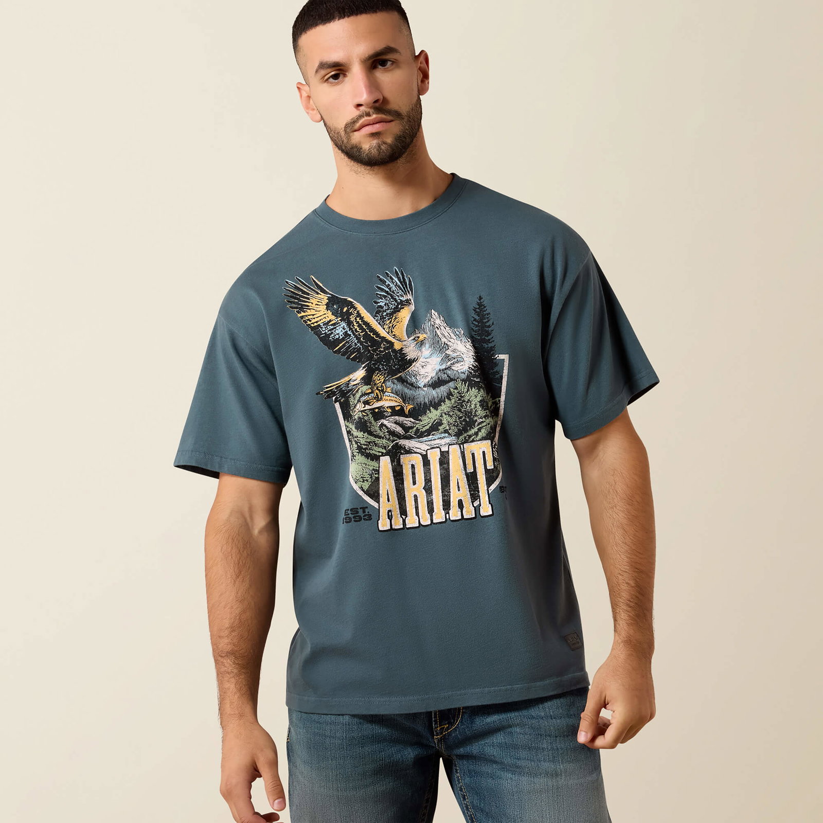 Men’s Ariat Real Cowboy ToughStock Boxy T-Shirt