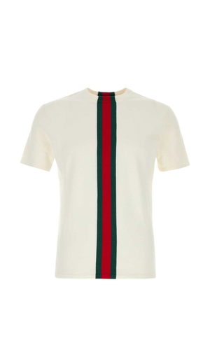 Web detail cotton t-shirt