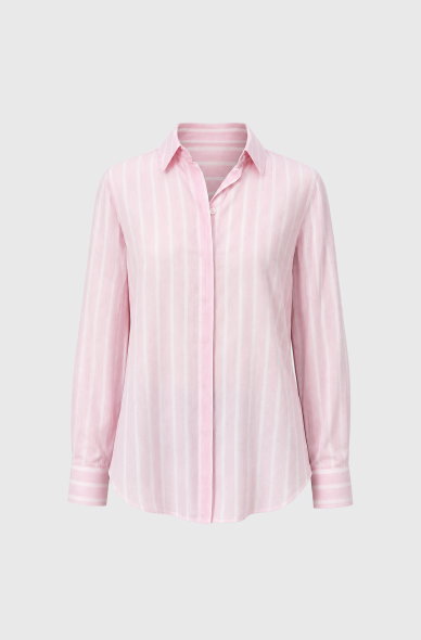 Cora Silk Cotton Boyfriend Shirt