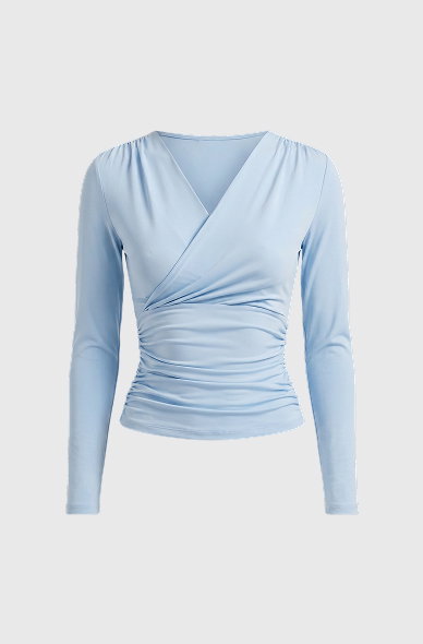 Serafina Wrap Long Sleeve Top