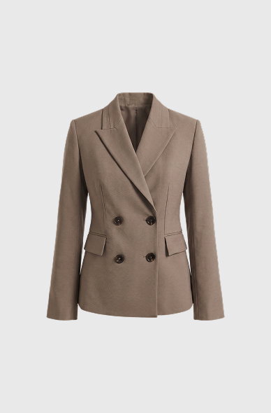 Dharma Stitch Detail Double Breasted Blazer