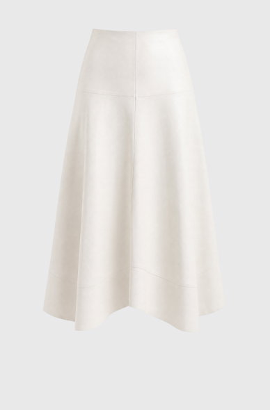 Viv Faux Leather Midi Skirt