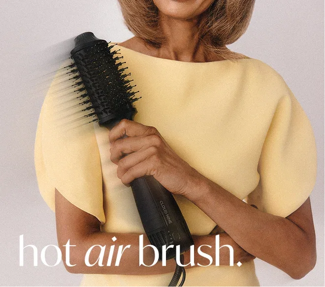 'hot air brush' image with model