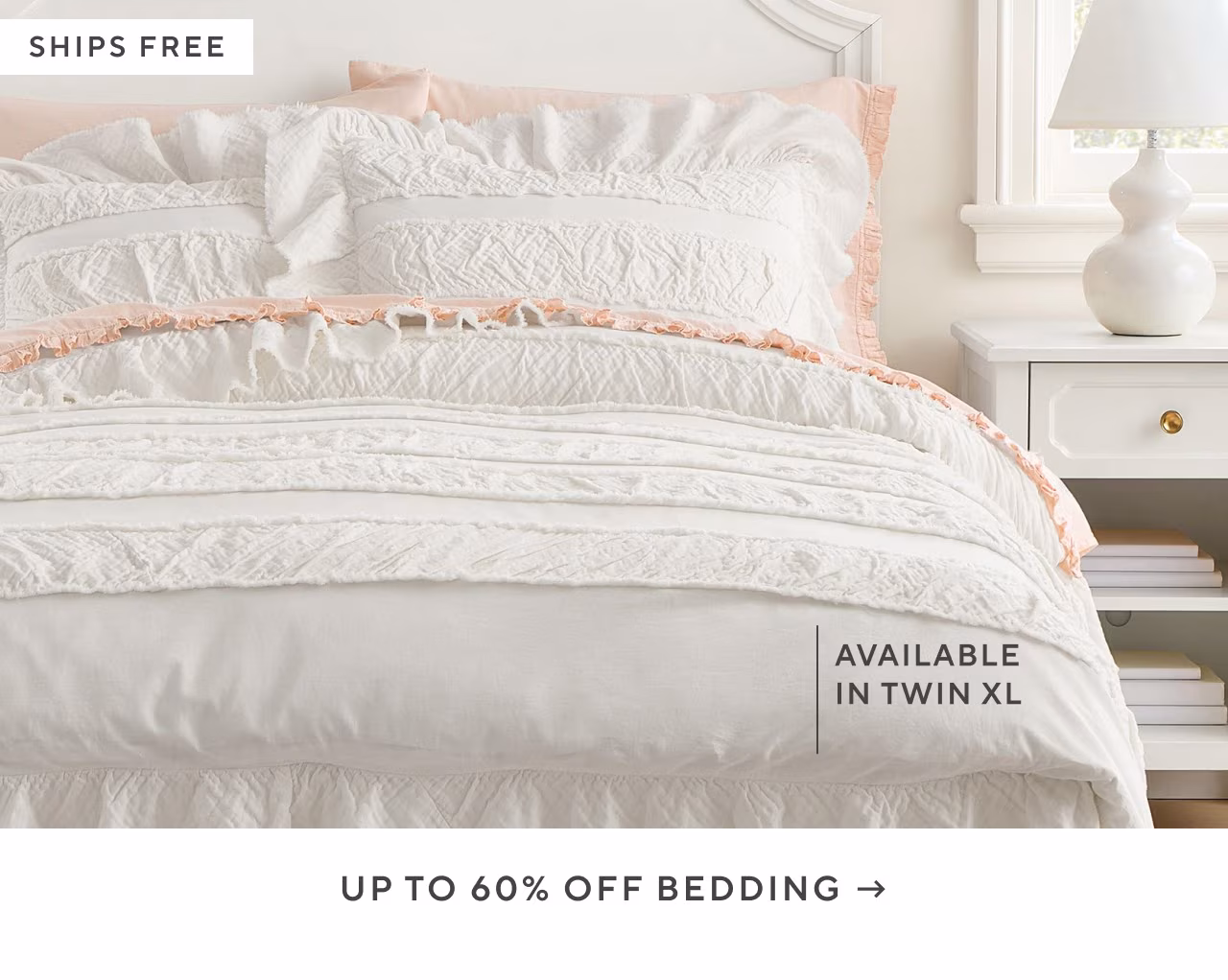 Up to 60% off bedding