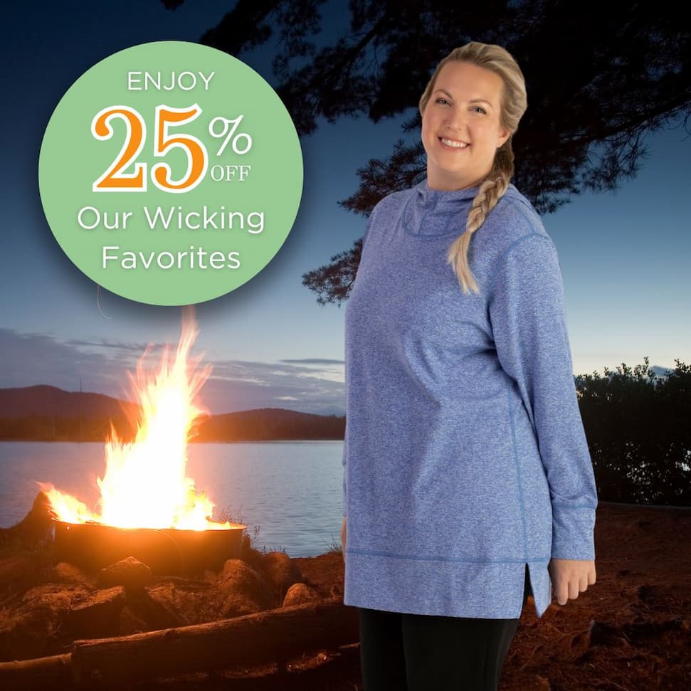 Beat the Heat Sale 25% off JunoActive's Plus-Size Wicking Favorites!
