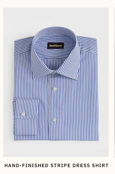 HAND-FINISHED STRIPE DRESS SHIRT
