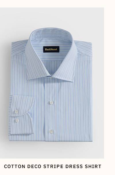 COTTON DECO STRIPE DRESS SHIRT