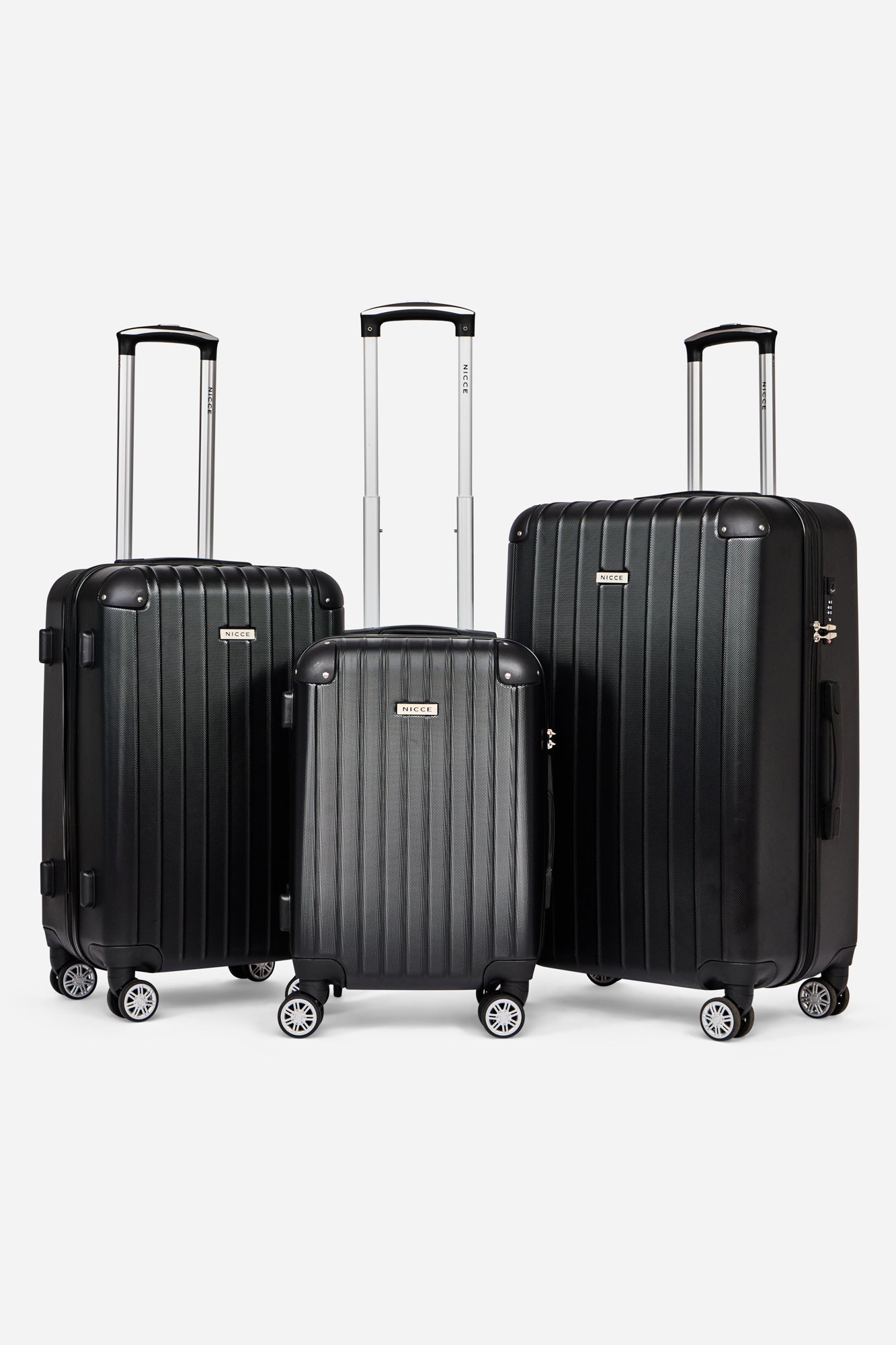 Image of NICCE 3 Pack Zurich Suitcase | Black