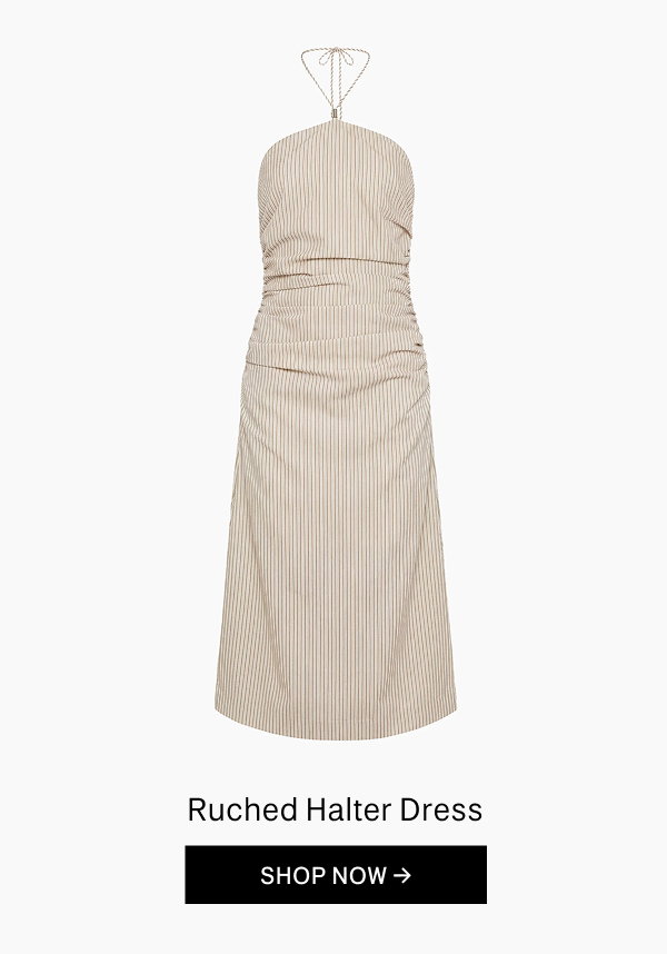 Ruched Halter Dress