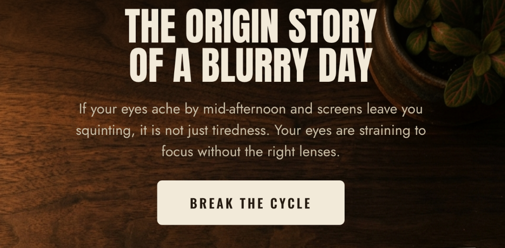 the origin story of a blurry day, break the cycle
