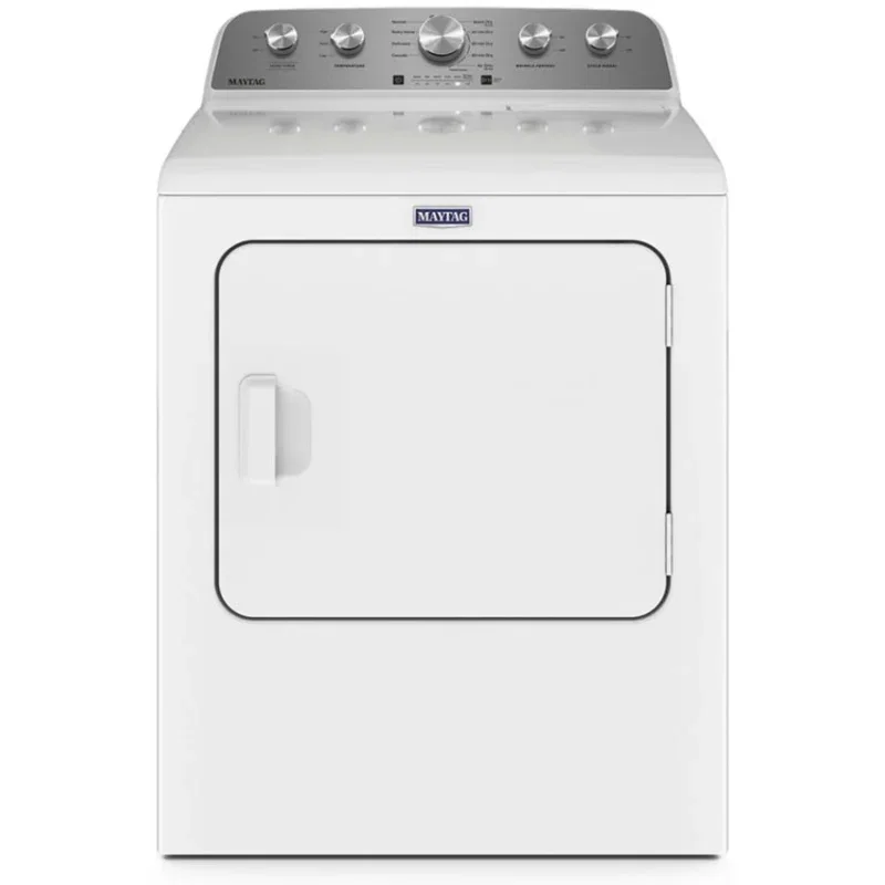 Image of Maytag 7 Cu. Ft. White Electric Dryer With Extra Power