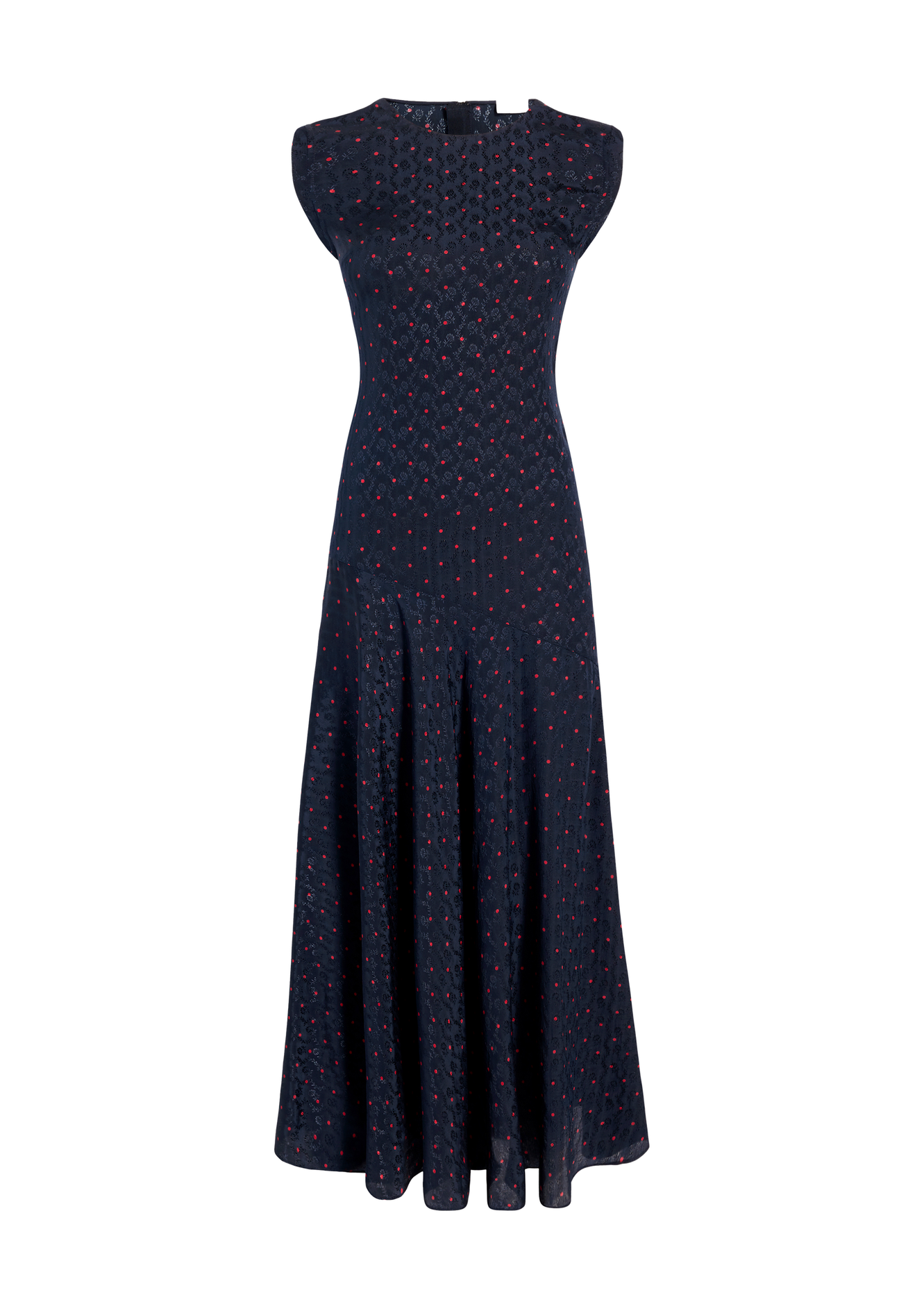 Ghost image of the gwenyth dress in navy/cherry