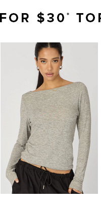 Grey Sheer Top Long Sleeve
