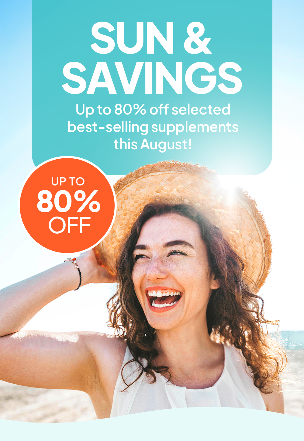 Up to 80% off selected best-selling supplements this summer