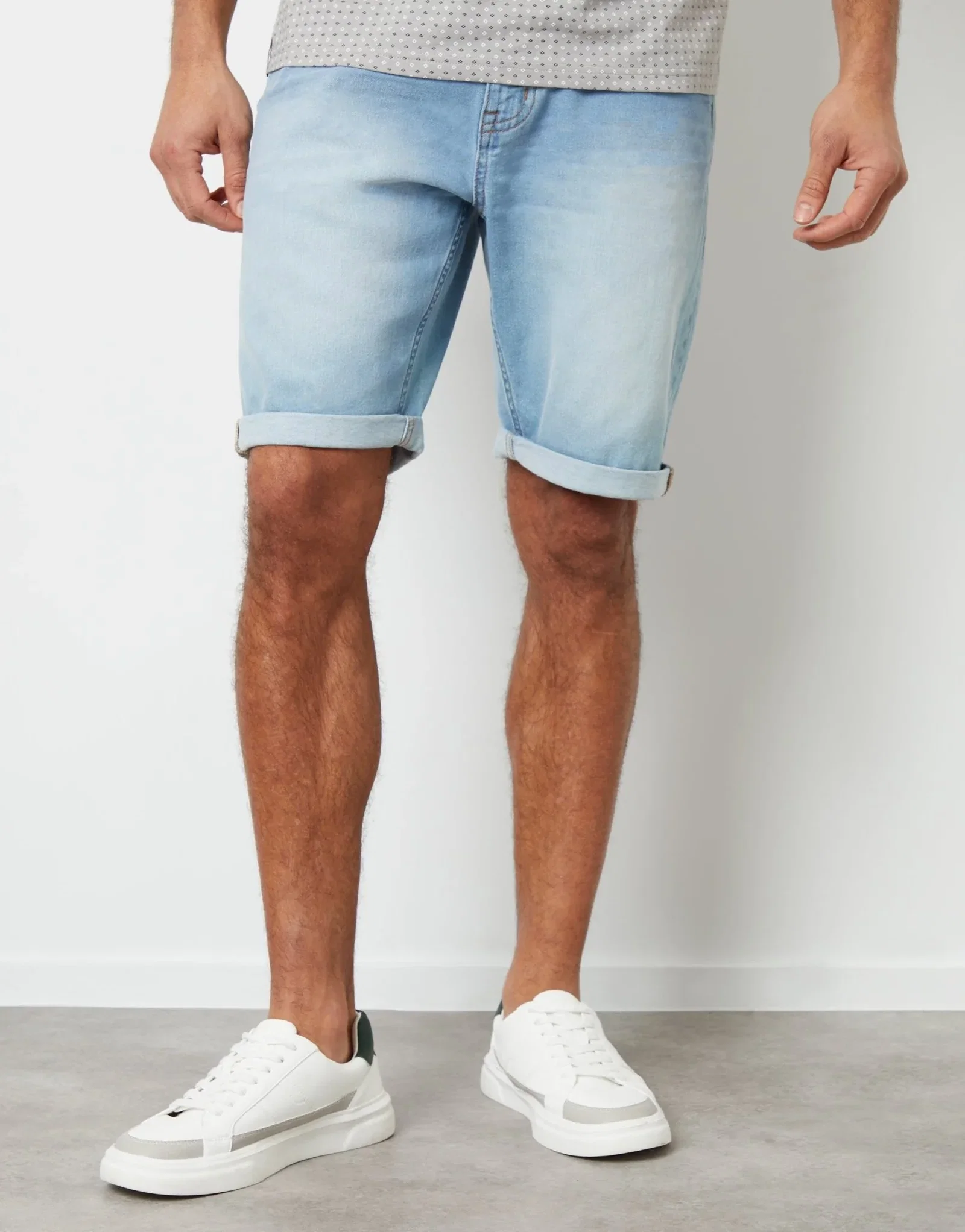 Image of Denim Shorts in Bleach Wash
