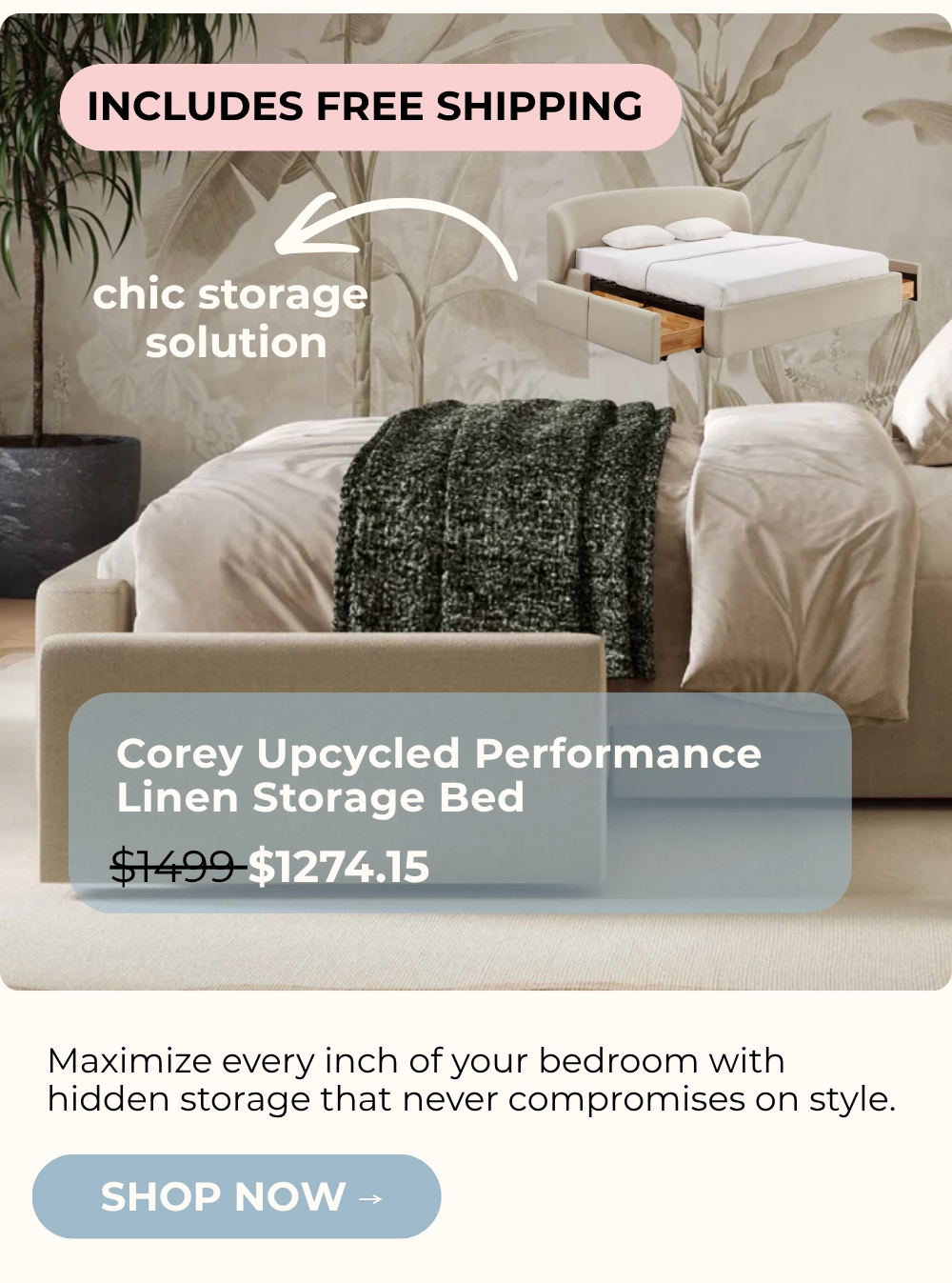 Corey Linen Bed
