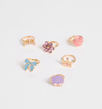Disney Princess 6-pack ring set
