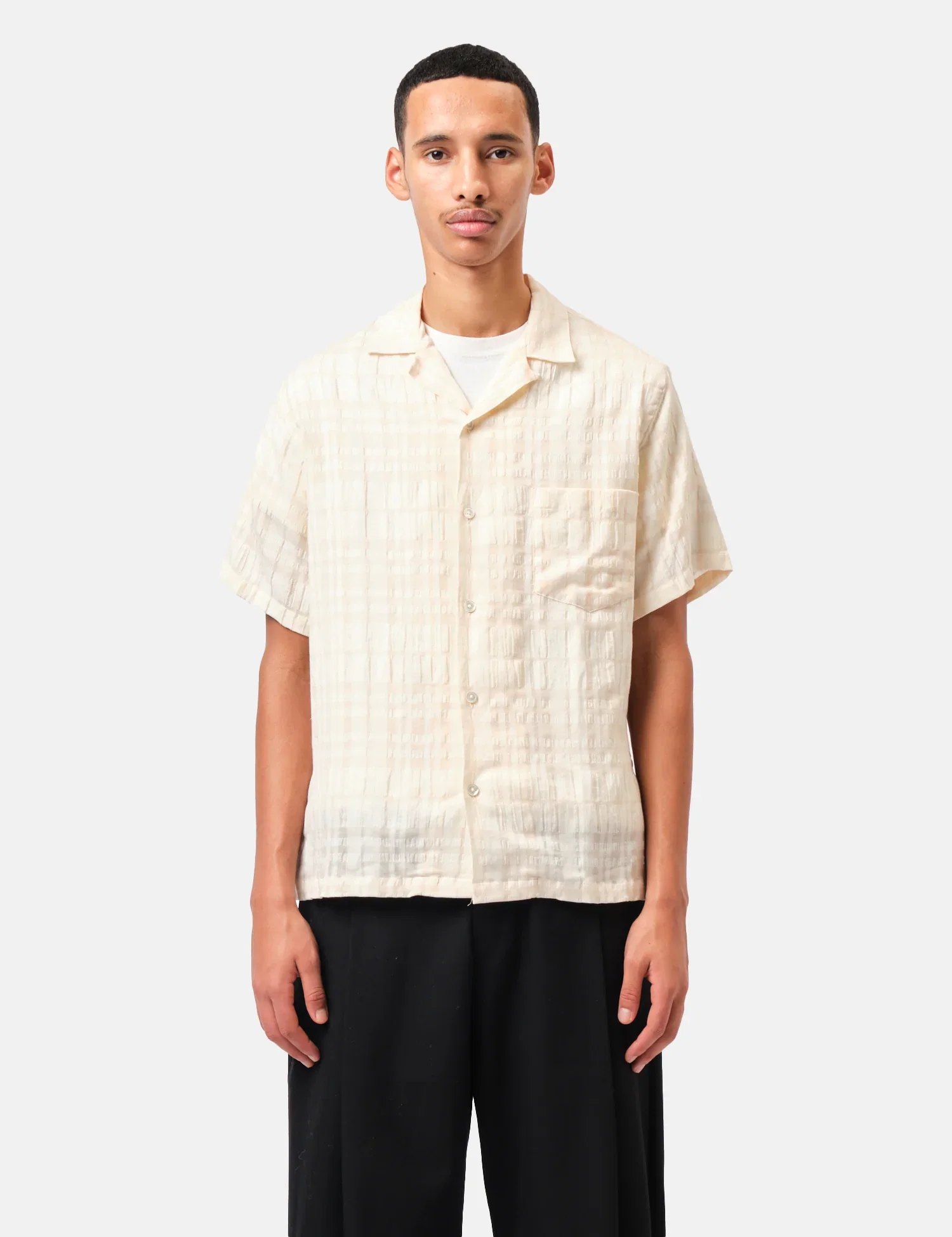 Image of Portuguese Flannel Malcom Shirt Ecru