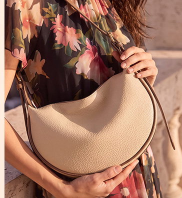 Kacie' Crescent Shape Shoulder Bag With Crossbody Strap