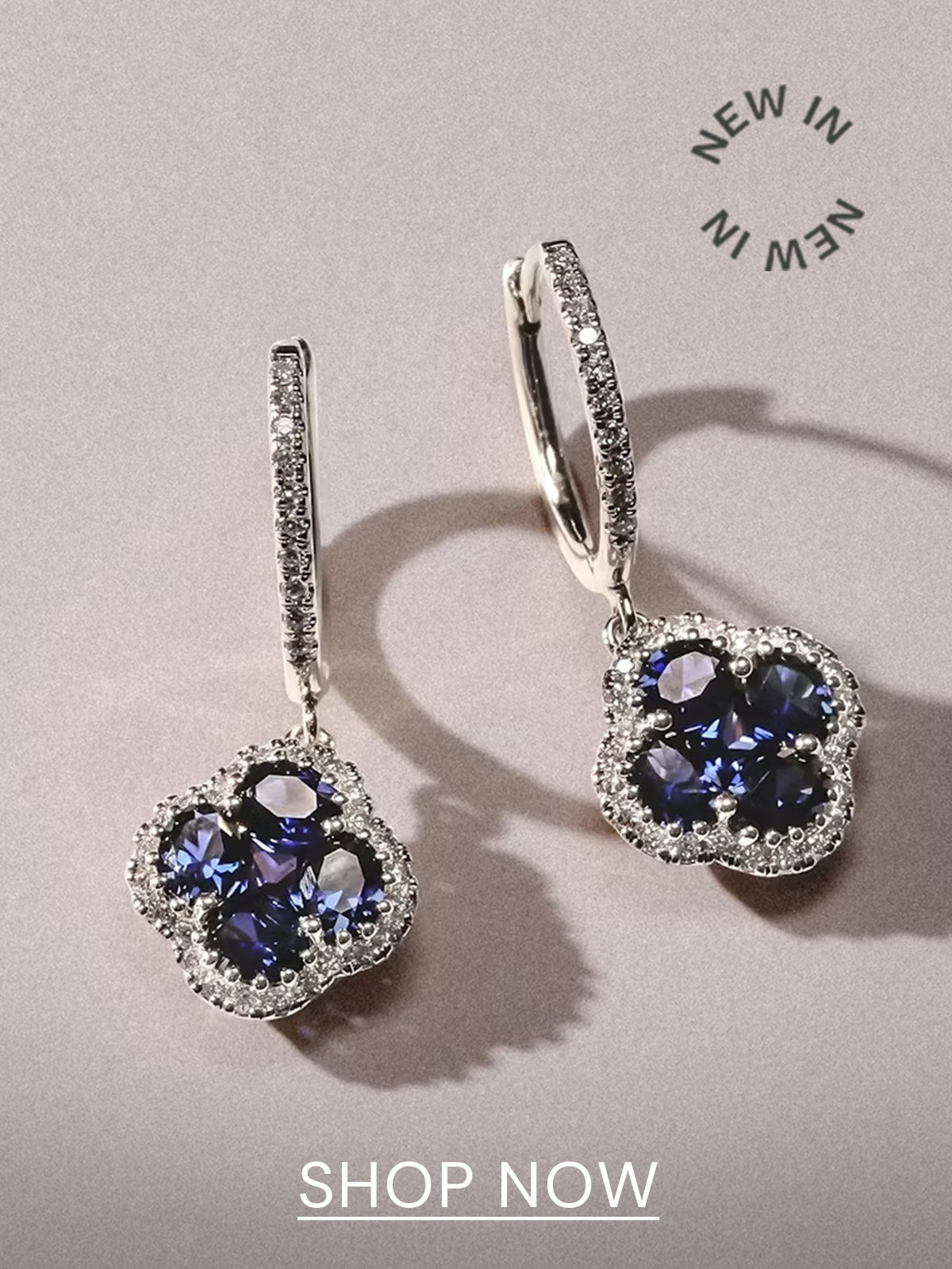 Alegria 2.00ct Lab Sapphire Halo Earrings in Sterling Silver