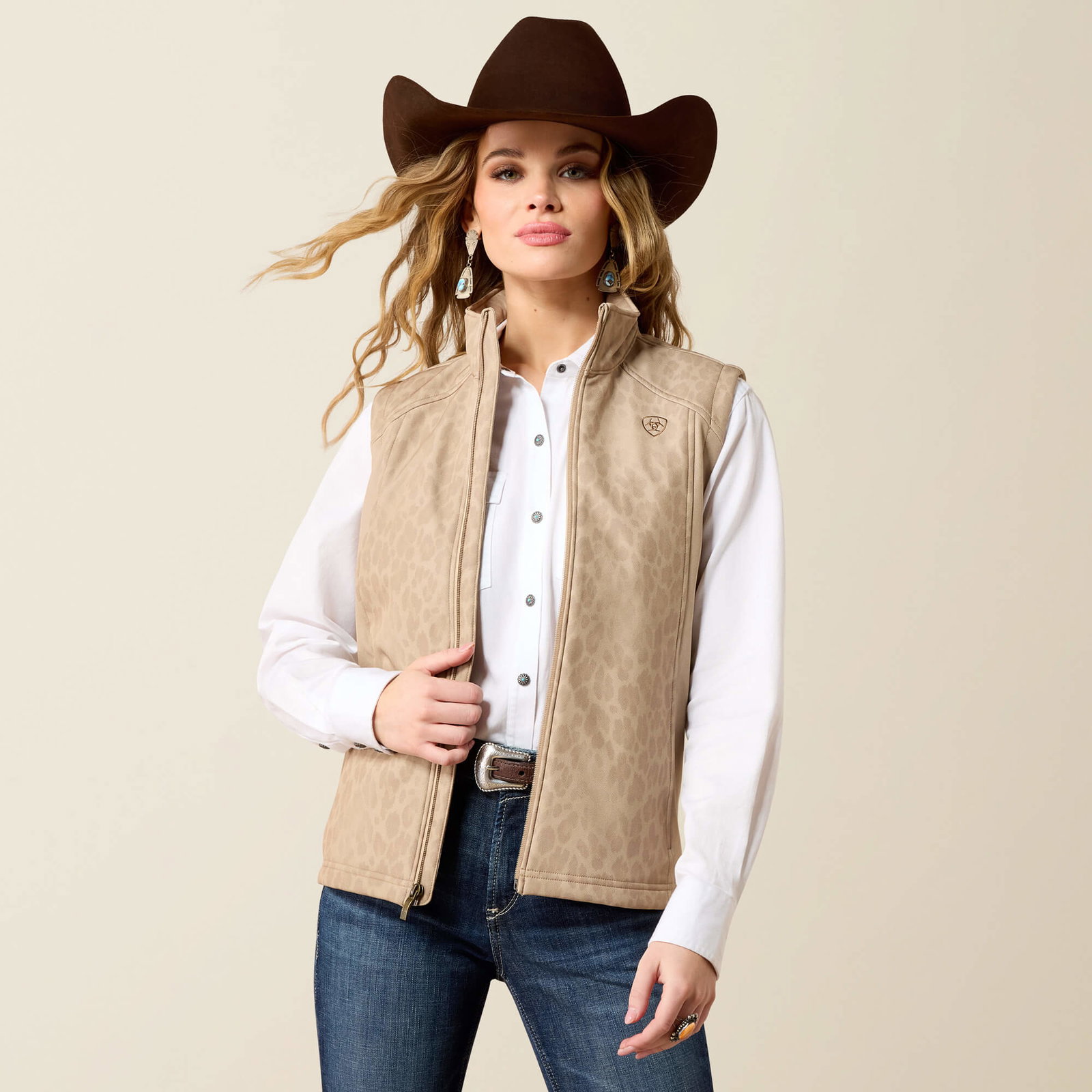 Women’s Ariat Logo Softshell Print Vest