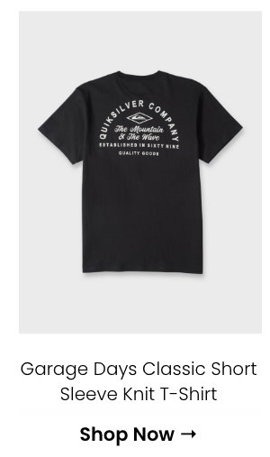 Garage Days Classic Short Sleeve Knit T-Shirt