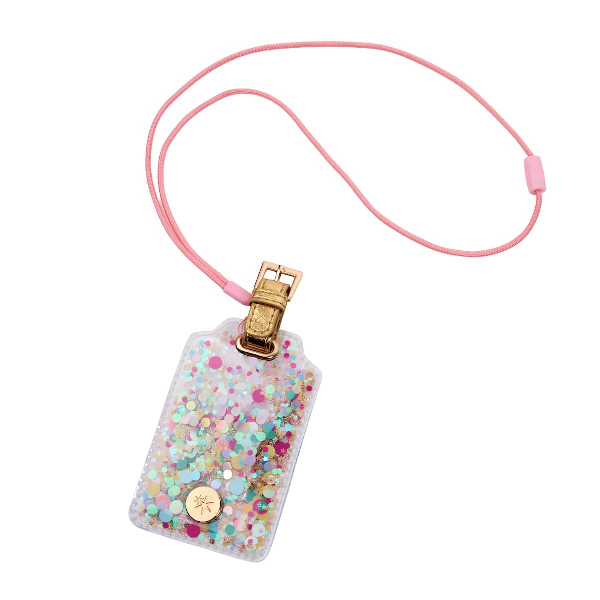 Image of Confetti Filled Lanyard & Luggage Tag