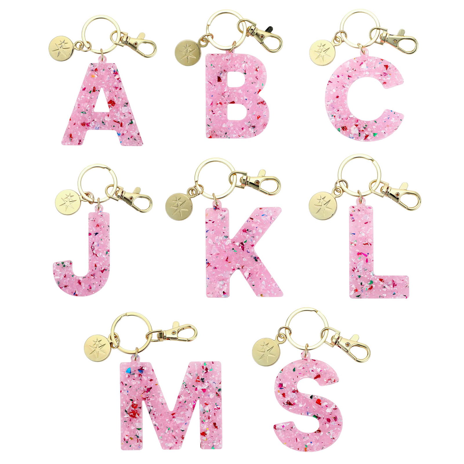 Image of Confetti Letter Bag Charms