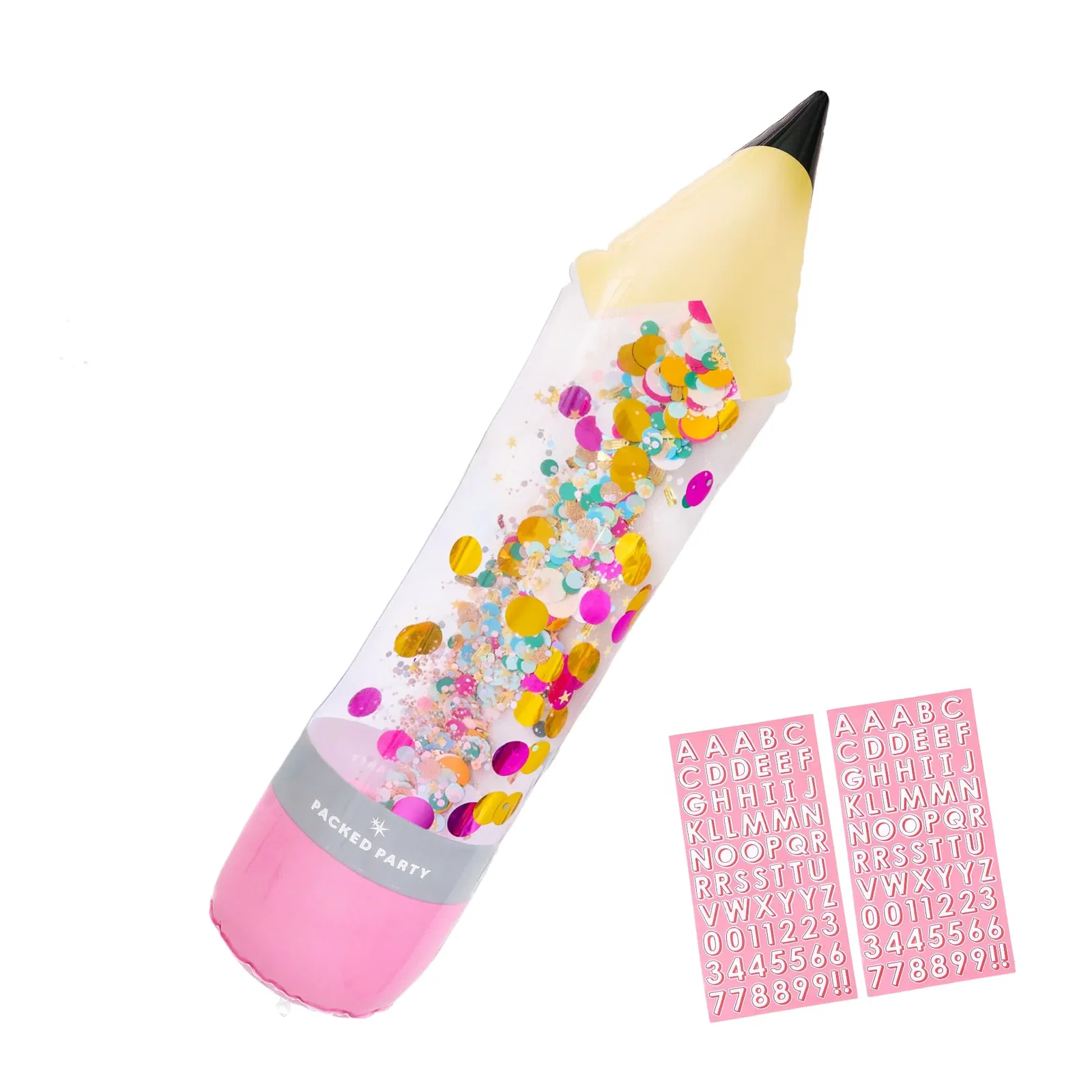 Image of Customizable Jumbo Inflatable Pencil and Sticker Kit